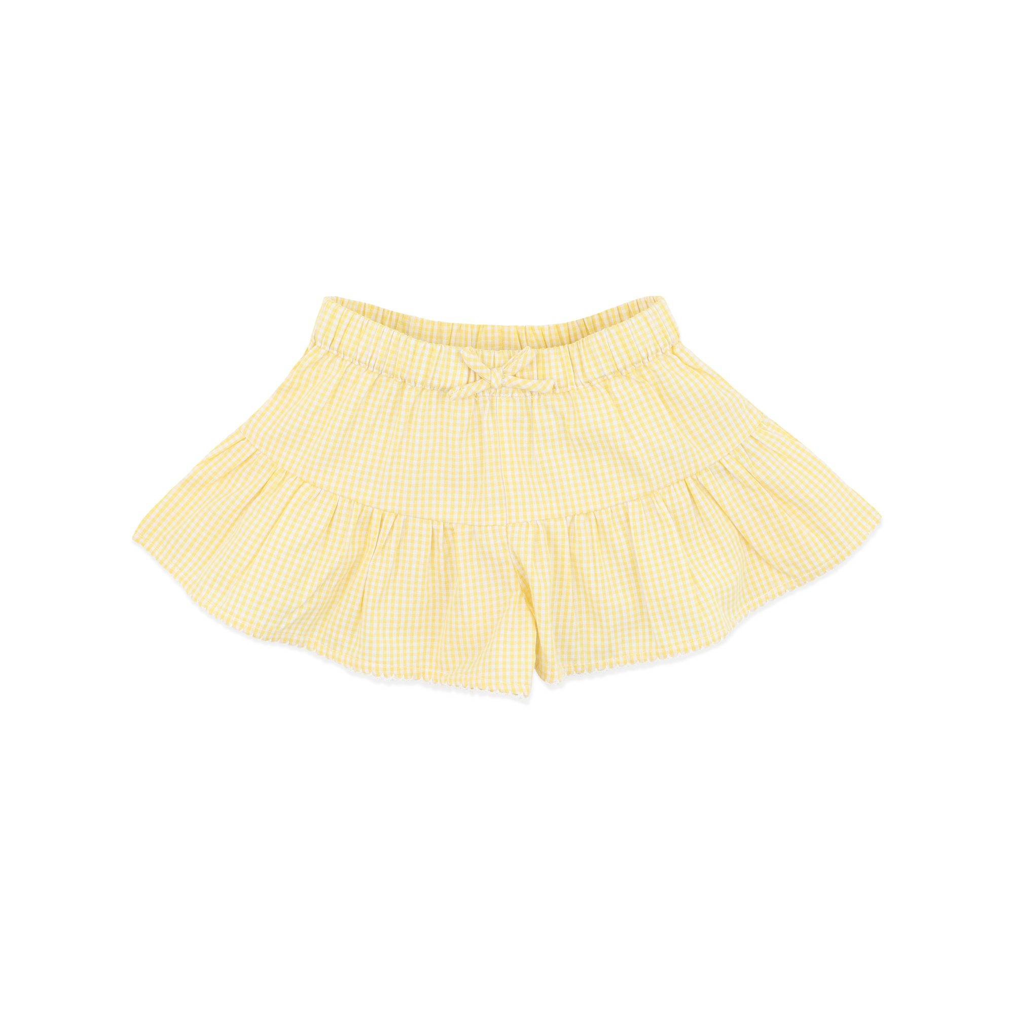 Bébé Libby Check Shorts - Yellow Check