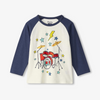 Drum Kit Longsleeve Raglan Tee - Patriot Blue