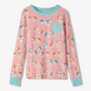 New Pre-Order Hatley Folksy Unicorn Bamboo Pajama Set - Light Pink