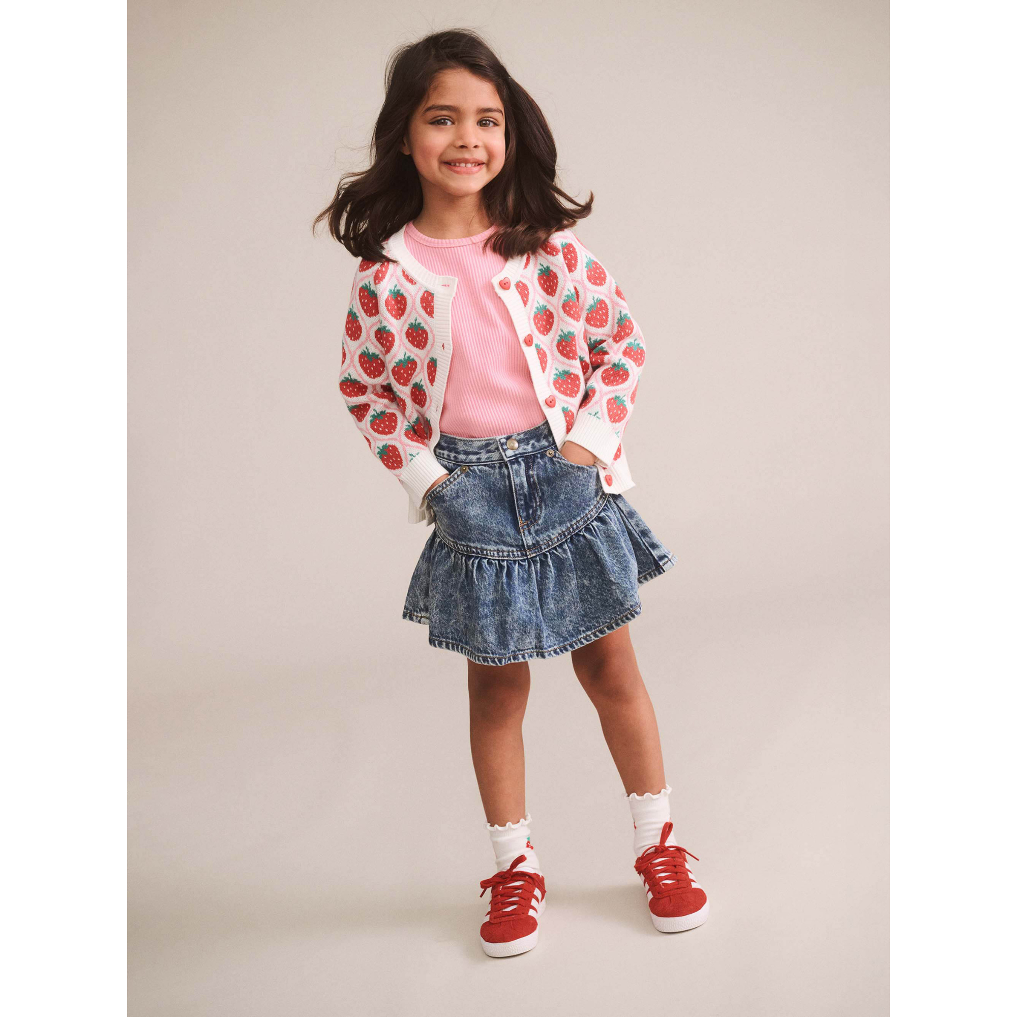 Huxbaby Dreamy Denim Tiered Skirt - Denim