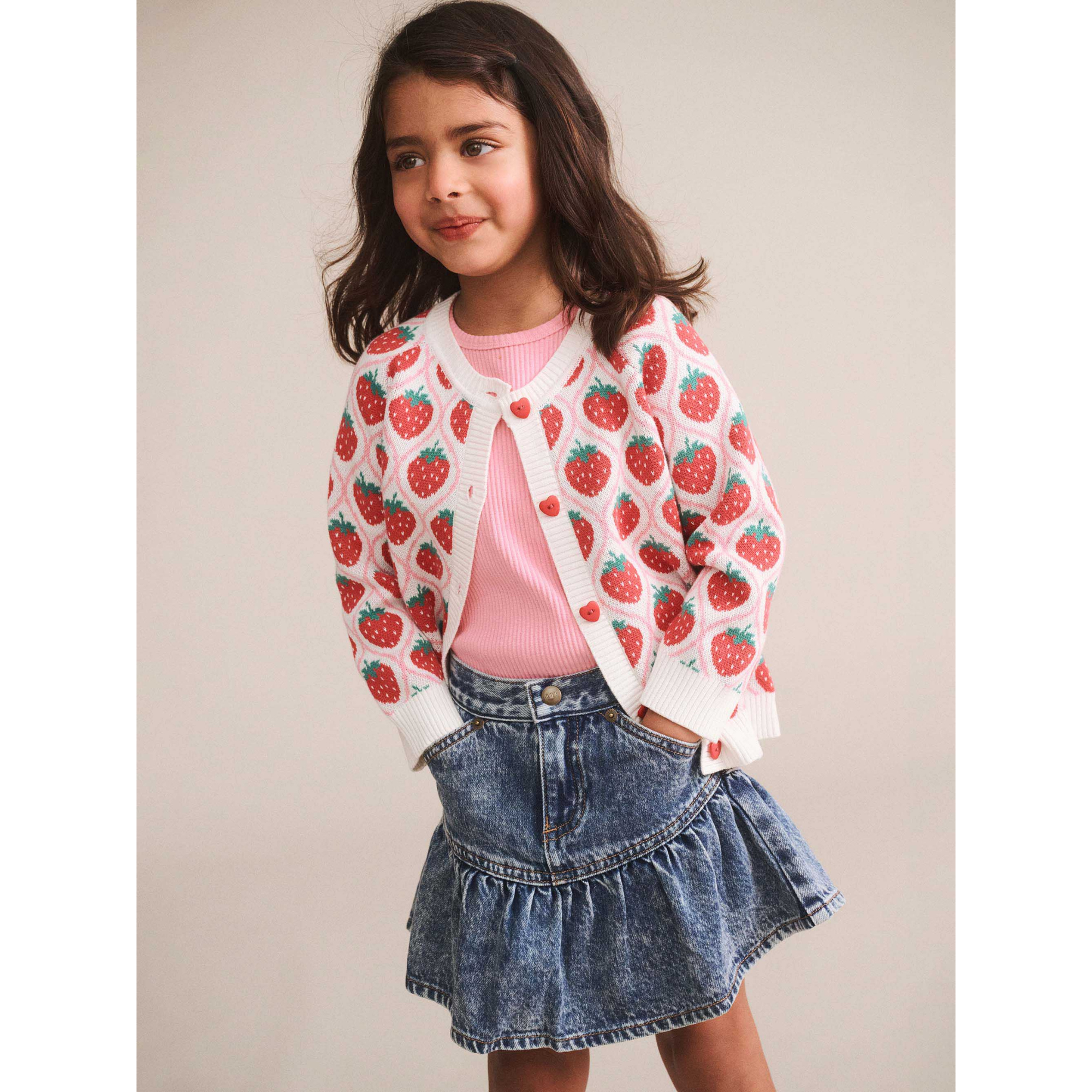 Huxbaby Dreamy Denim Tiered Skirt - Denim