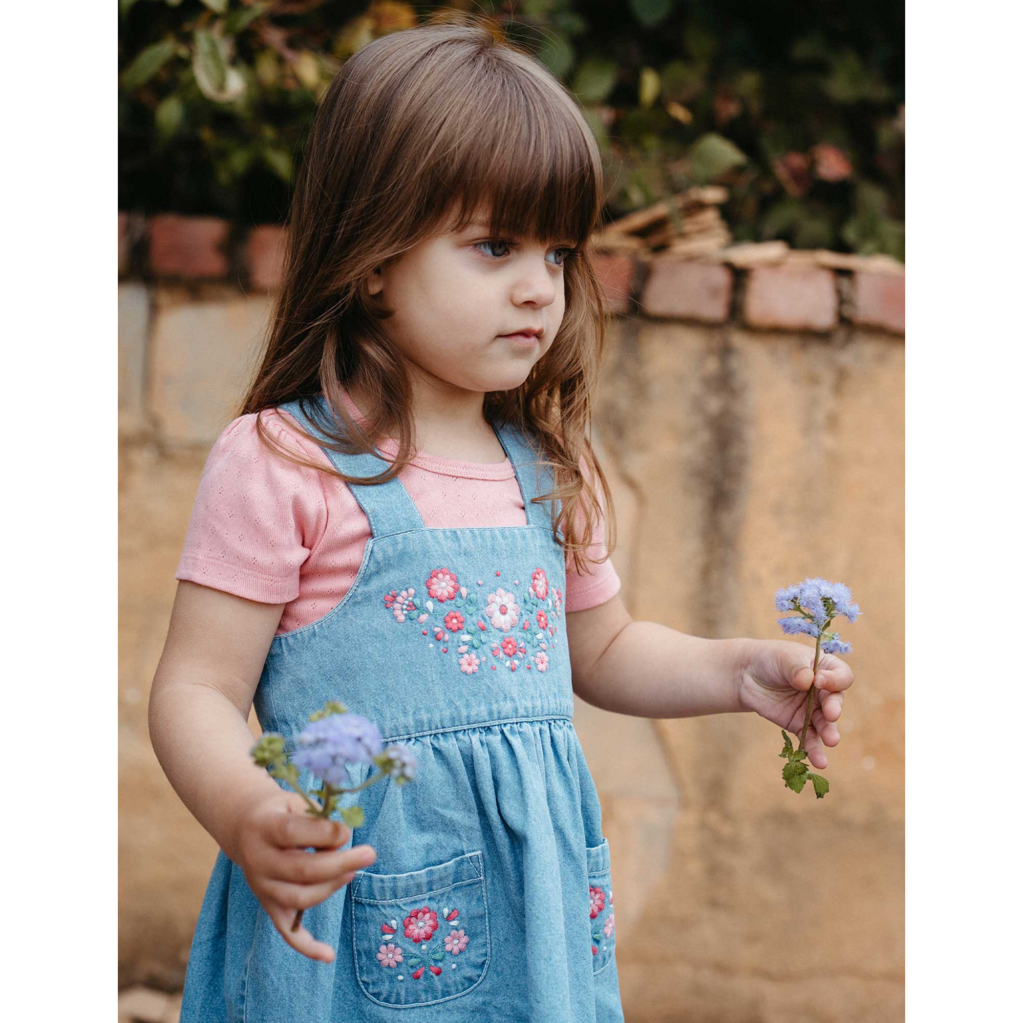 Purebaby Pointelle Short Sleeve Tee - Papaya