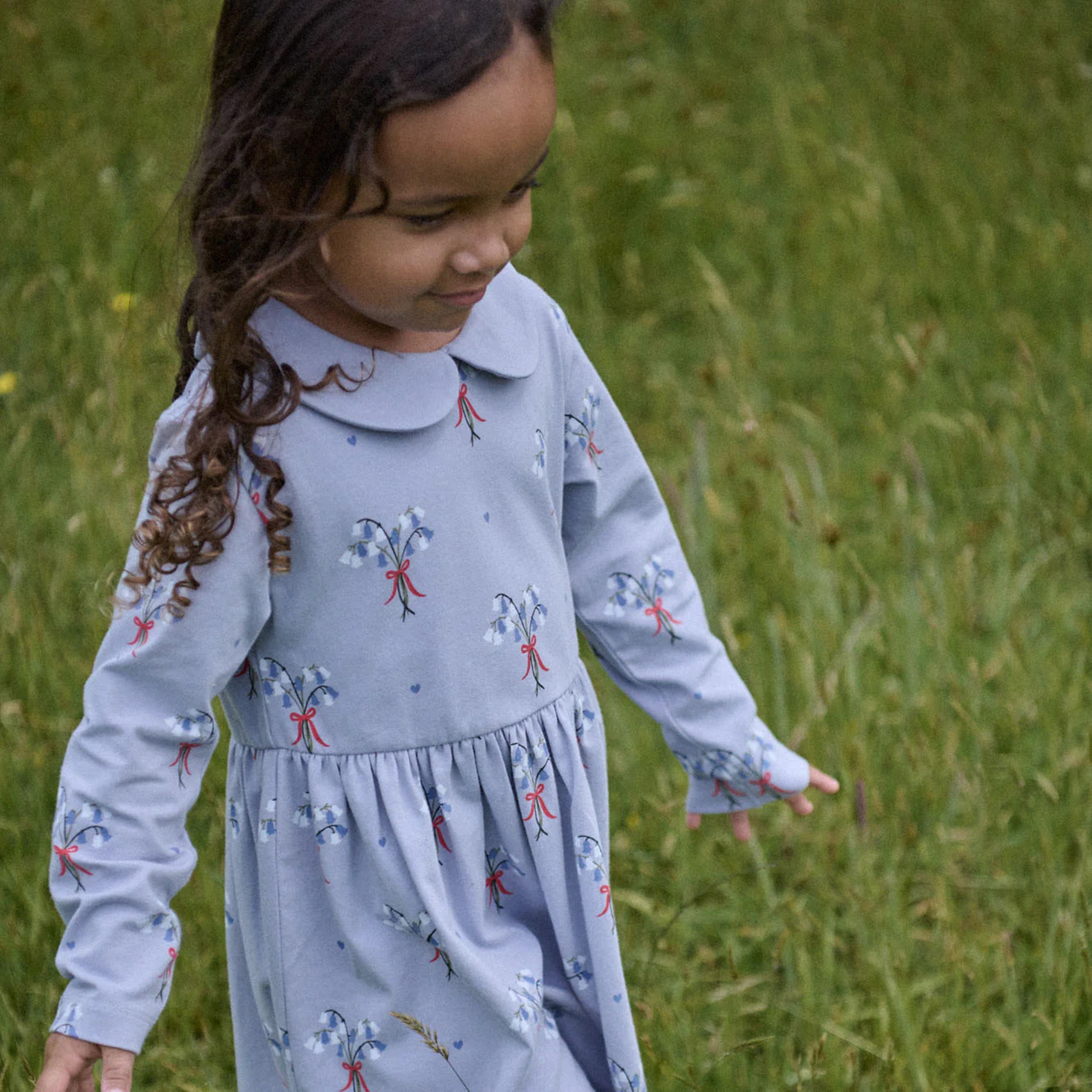 Nature Baby Agnes Dress - Bluebelle Print