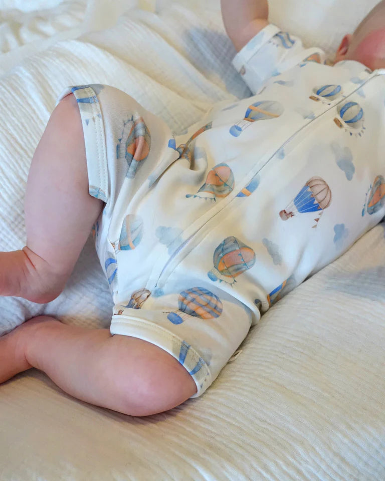 Bebe Skyhigh Short Sleeve Organic Zipsuit