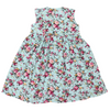 Korango Floral Dress with frill - Aqua