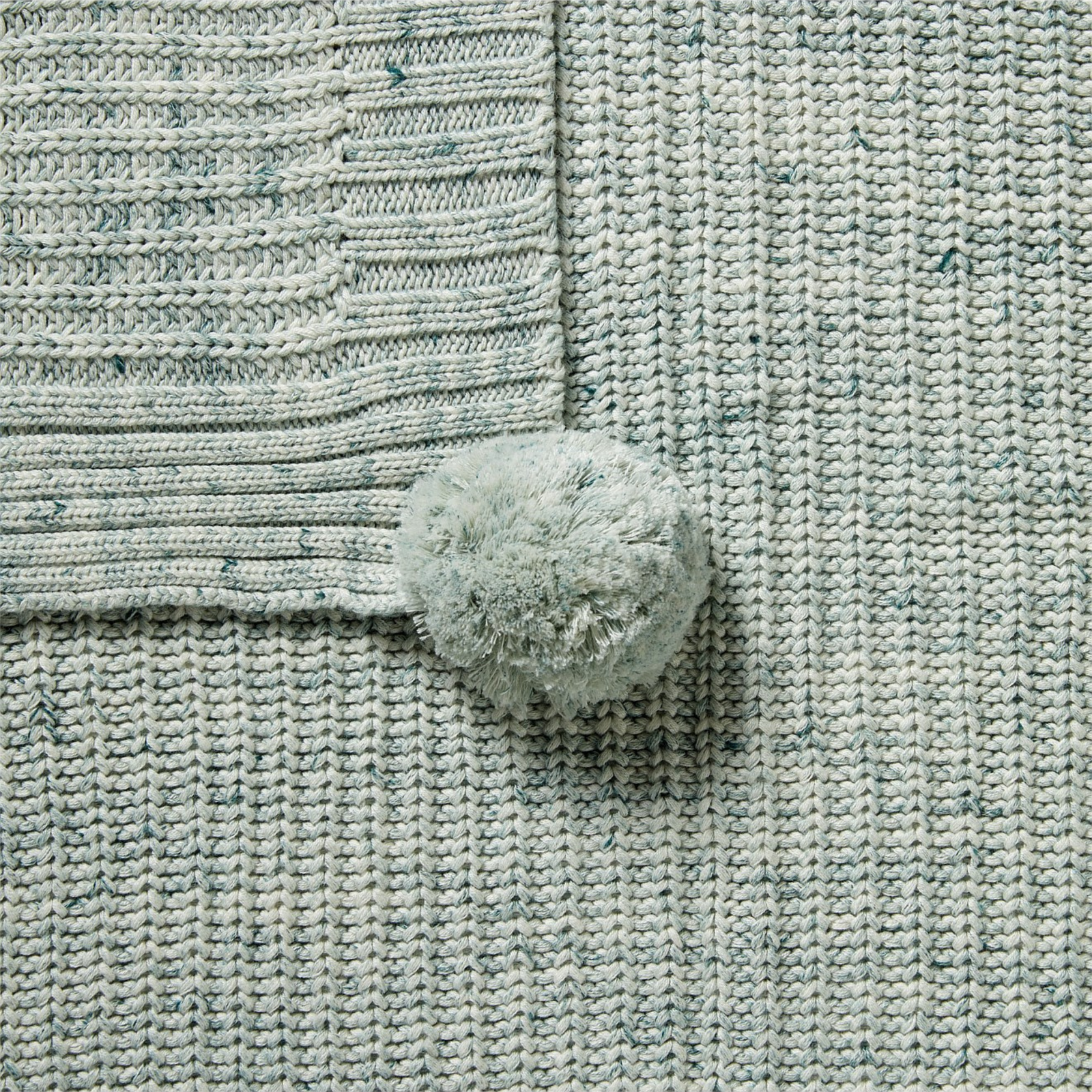 Wilson & Frenchy Moss Speckle Organic Knitted Blanket