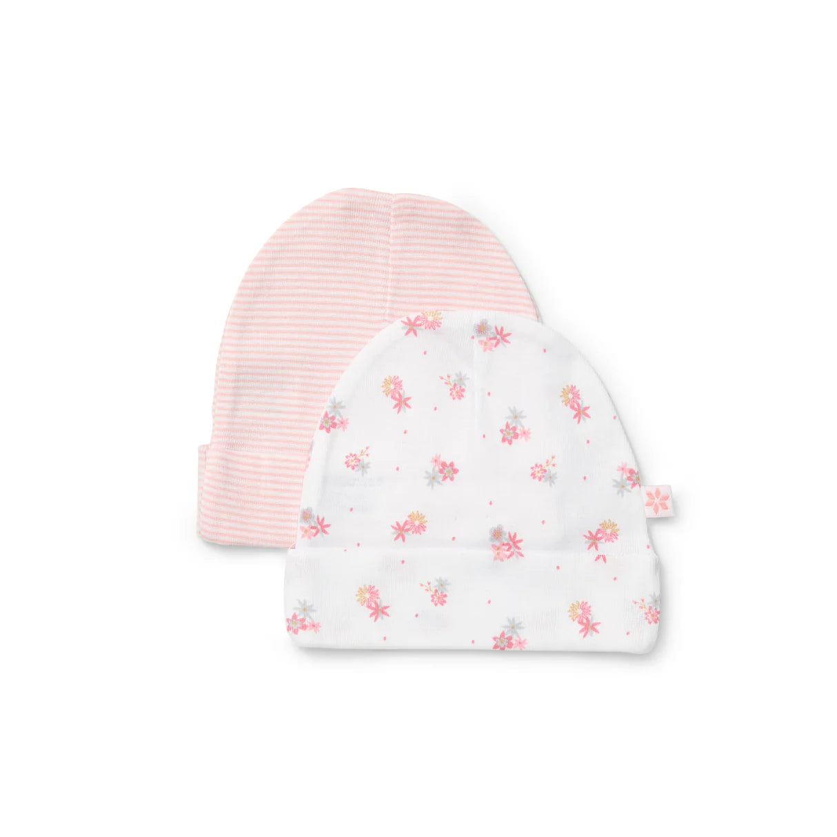 Marquise 2 Pack Beanie - Floral/Pink Stripe