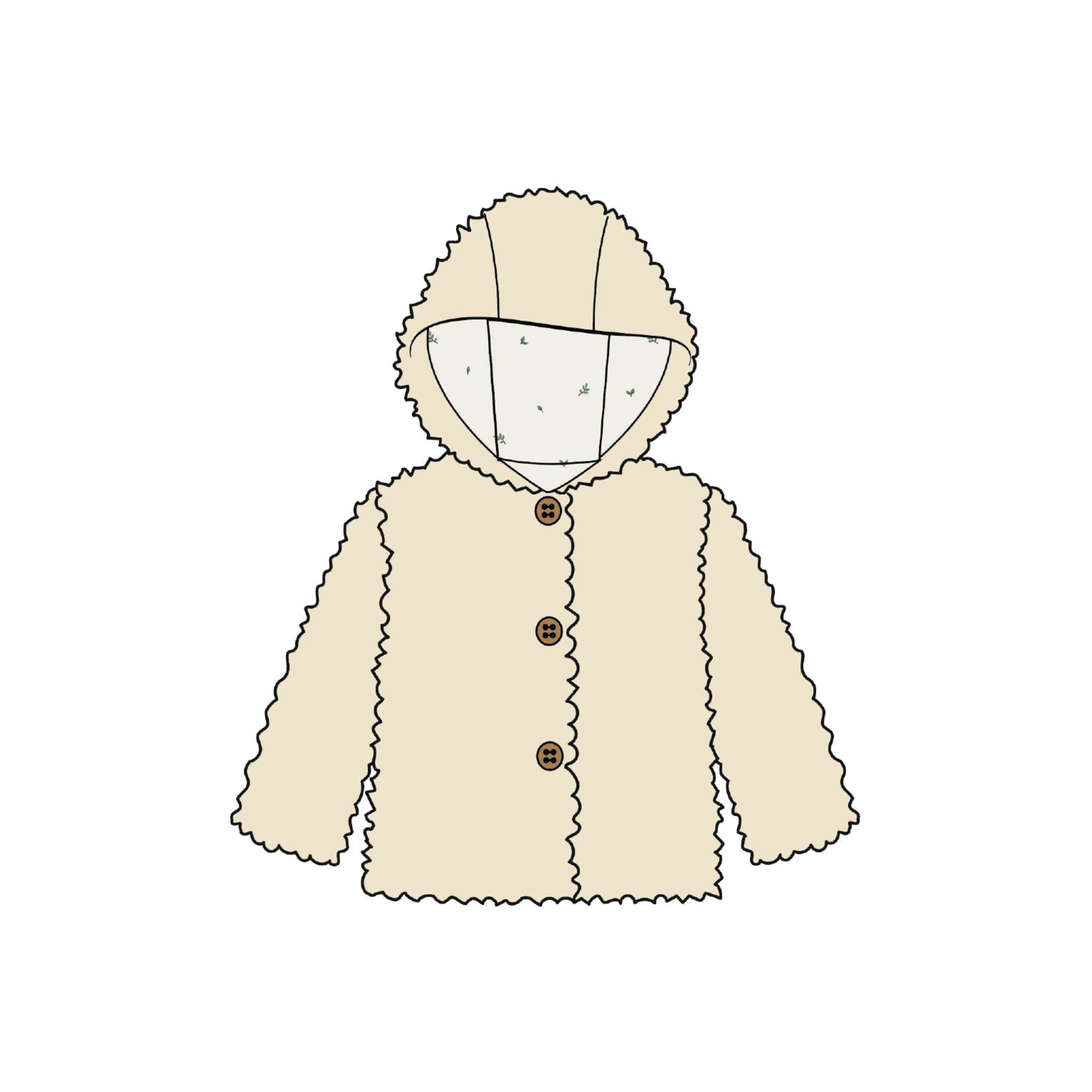 Purebaby Shearling Padded Jacket - Wheat