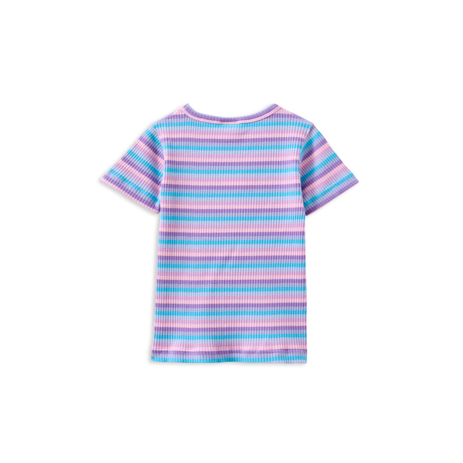 Milky Lilac Stripe Rib Tee