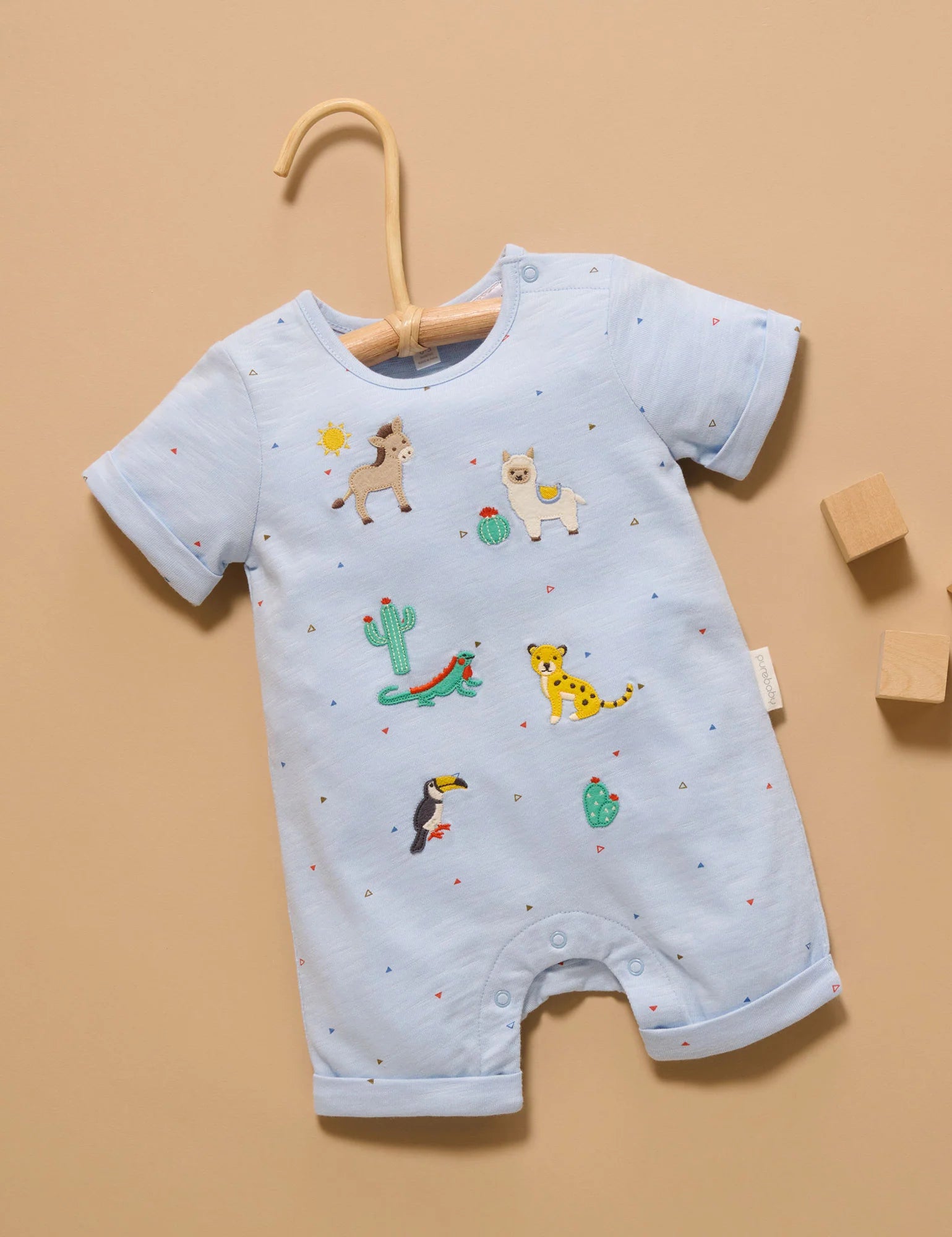 Purebaby Animal Fiesta Short Growsuit