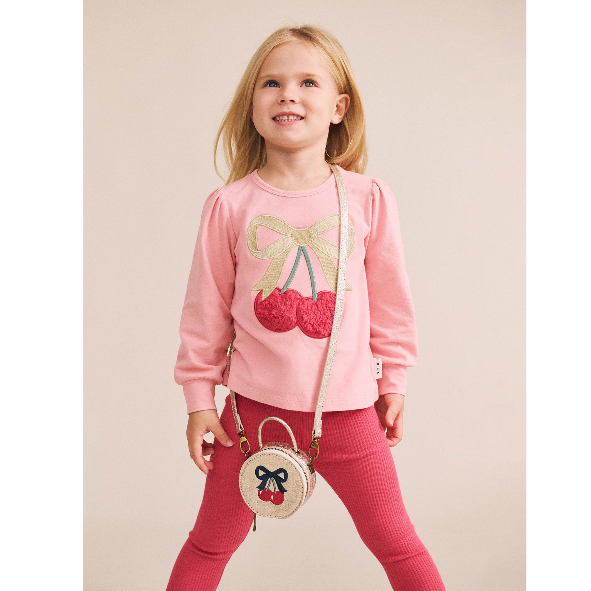 Huxbaby Cherry Rib Legging - Cherry