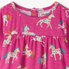 Hatley Folksy Unicorns Gathered Tier Dress - Rose Violet