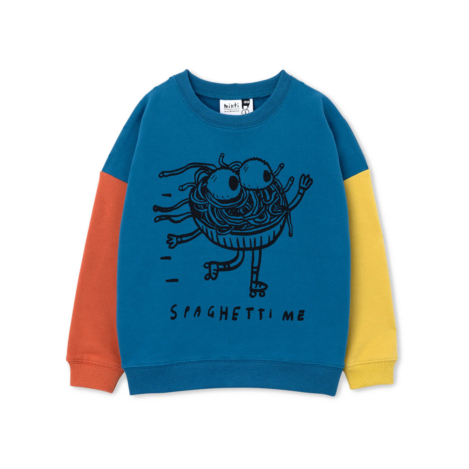 Minti Spaghetti Me Furry Crew - Teal/Orange/Zest