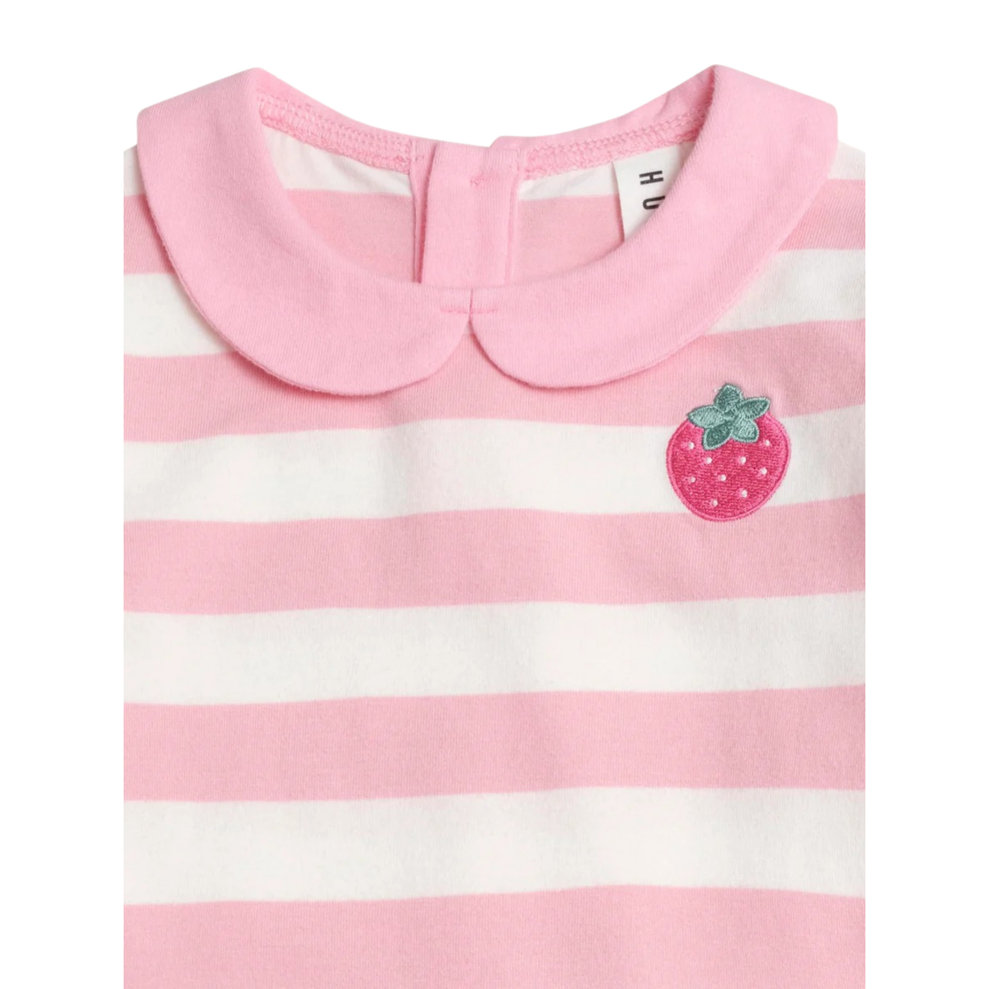 Huxbaby - Strawberry Stripe Puff Sleeve Dress