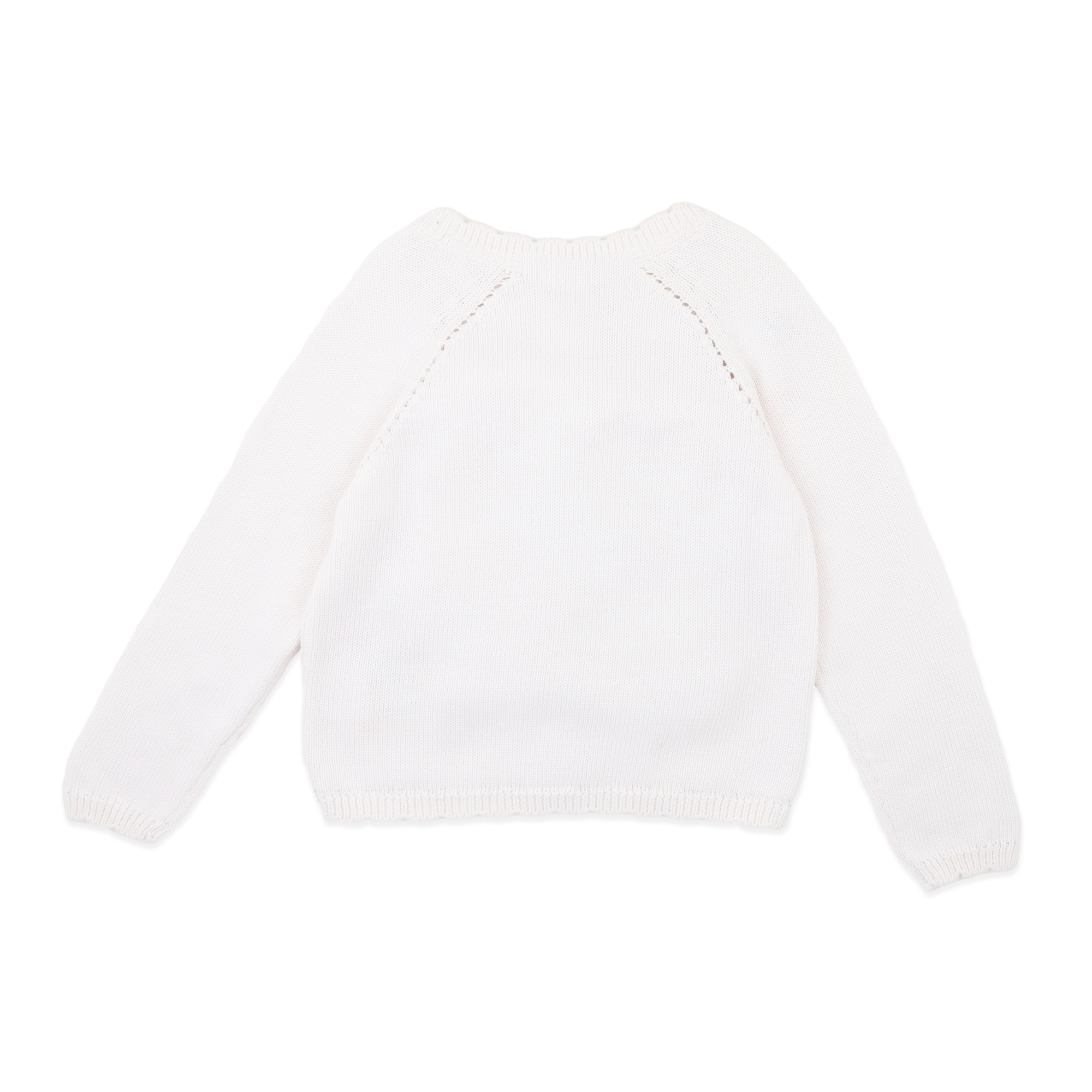 Bebe Fern Hand Emb. Organic Cardigan - Cloud