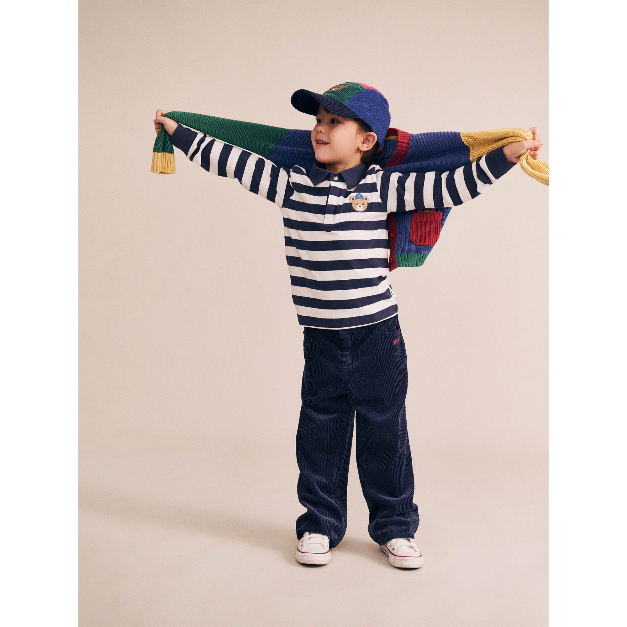 Huxbaby Cord Wide Leg Pant - Cobalt