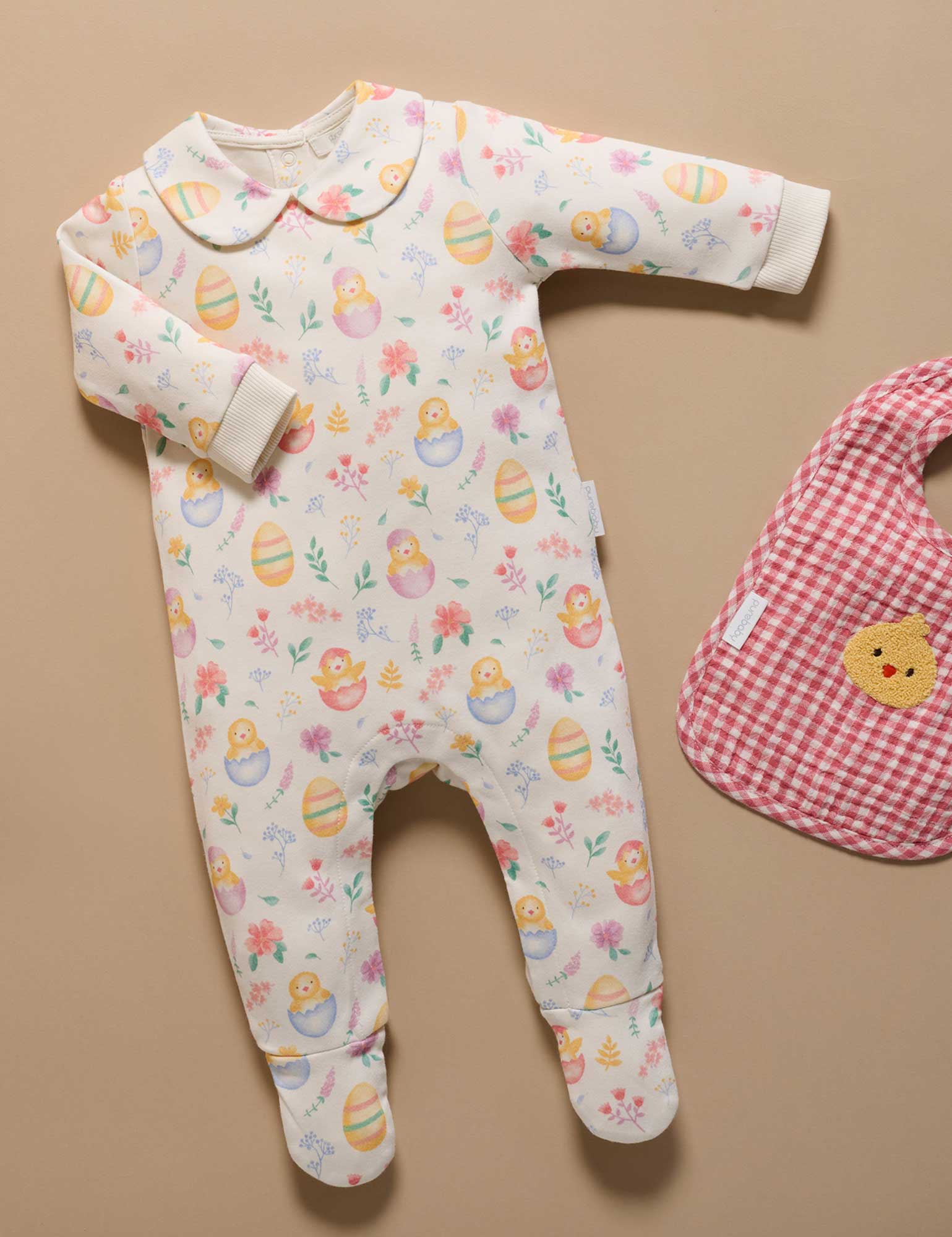 Purebaby Gingham Bib - Lilly Pilly