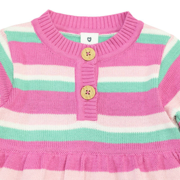 Korango A-line Knit Dress - Green