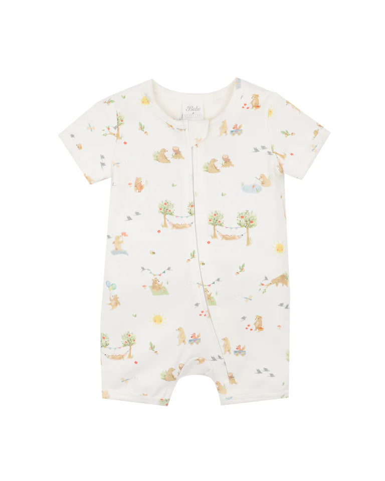 Bebe Bear Organic Short Sleeve Growsuit