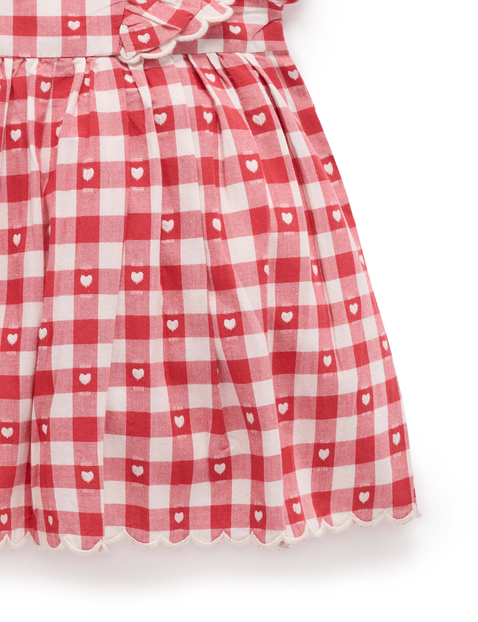 Purebaby Gingham Dress - Heart Gingham