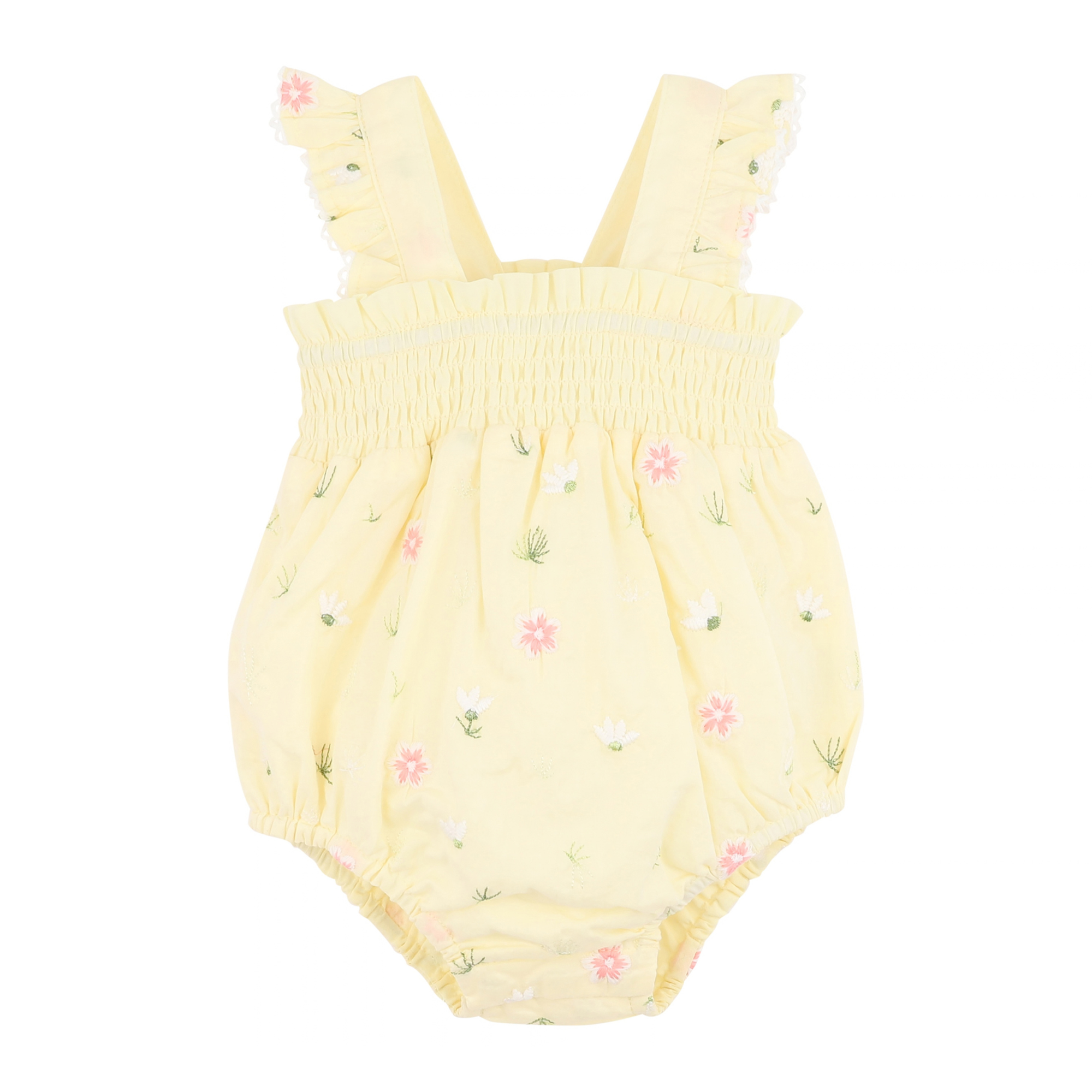 Bébé Pia All Over Embroidery Bodysuit - Lemon