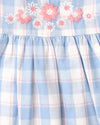 Bebe Bonnie Check Organic Embroidered Dress