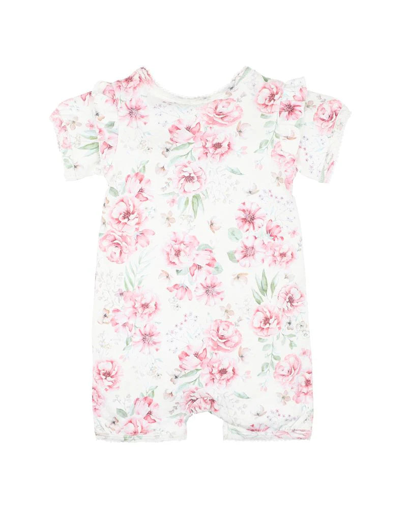 Evie Print S/S Zip Romper