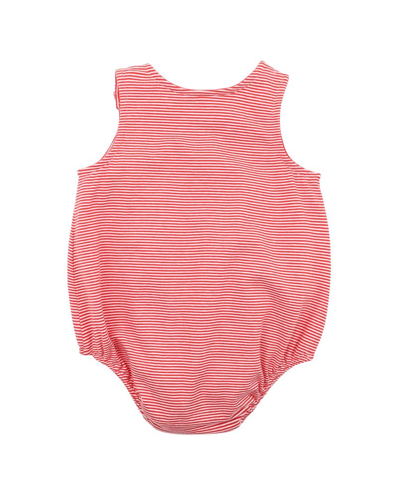 Bebe Festive Bodysuit - Berry Stripe