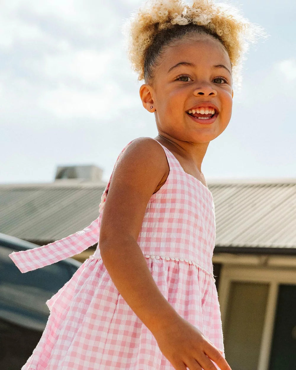 Pink Gingham Sundress 1-10Y