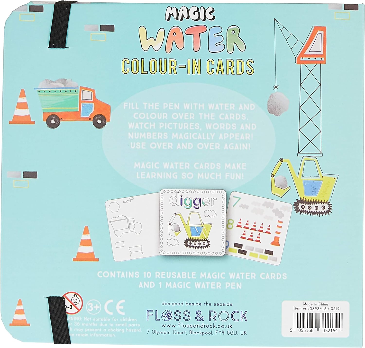 Magic Water Colouring Book - Construction