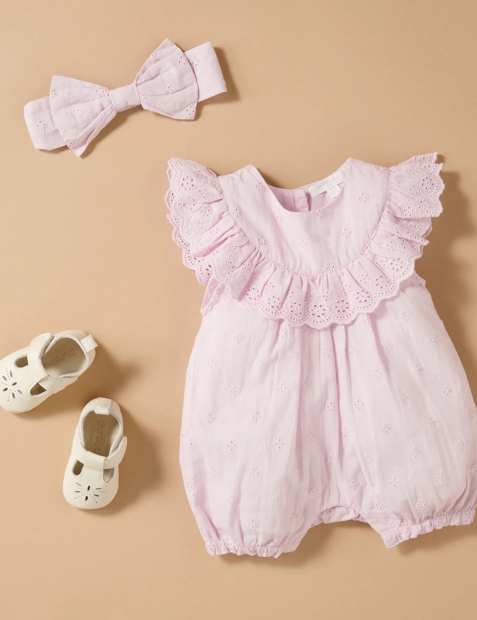 Purebaby Blossom Broderie Romper