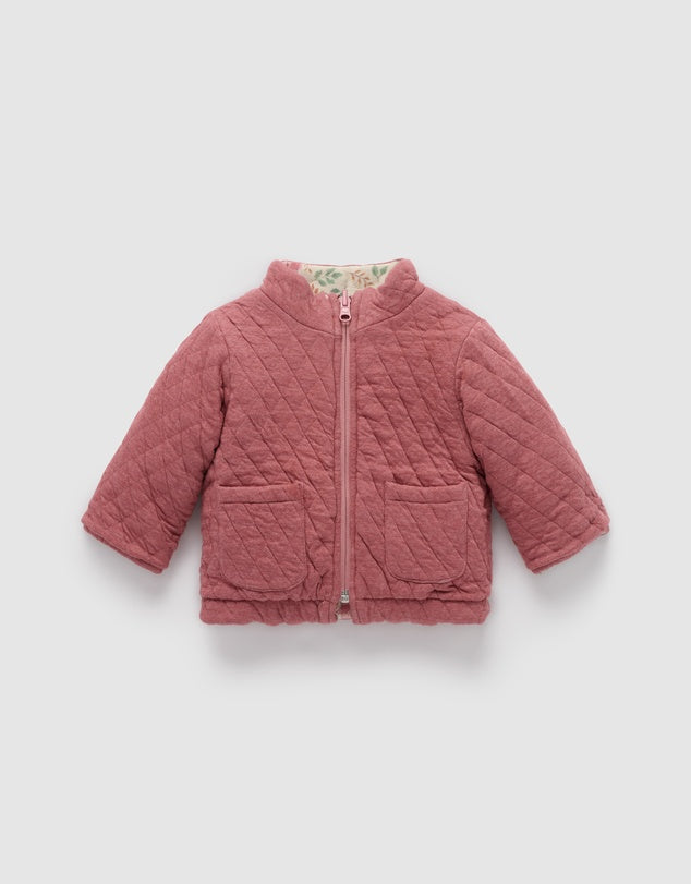 Purebaby Reversible Quilted Jacket -  Patchwork Print