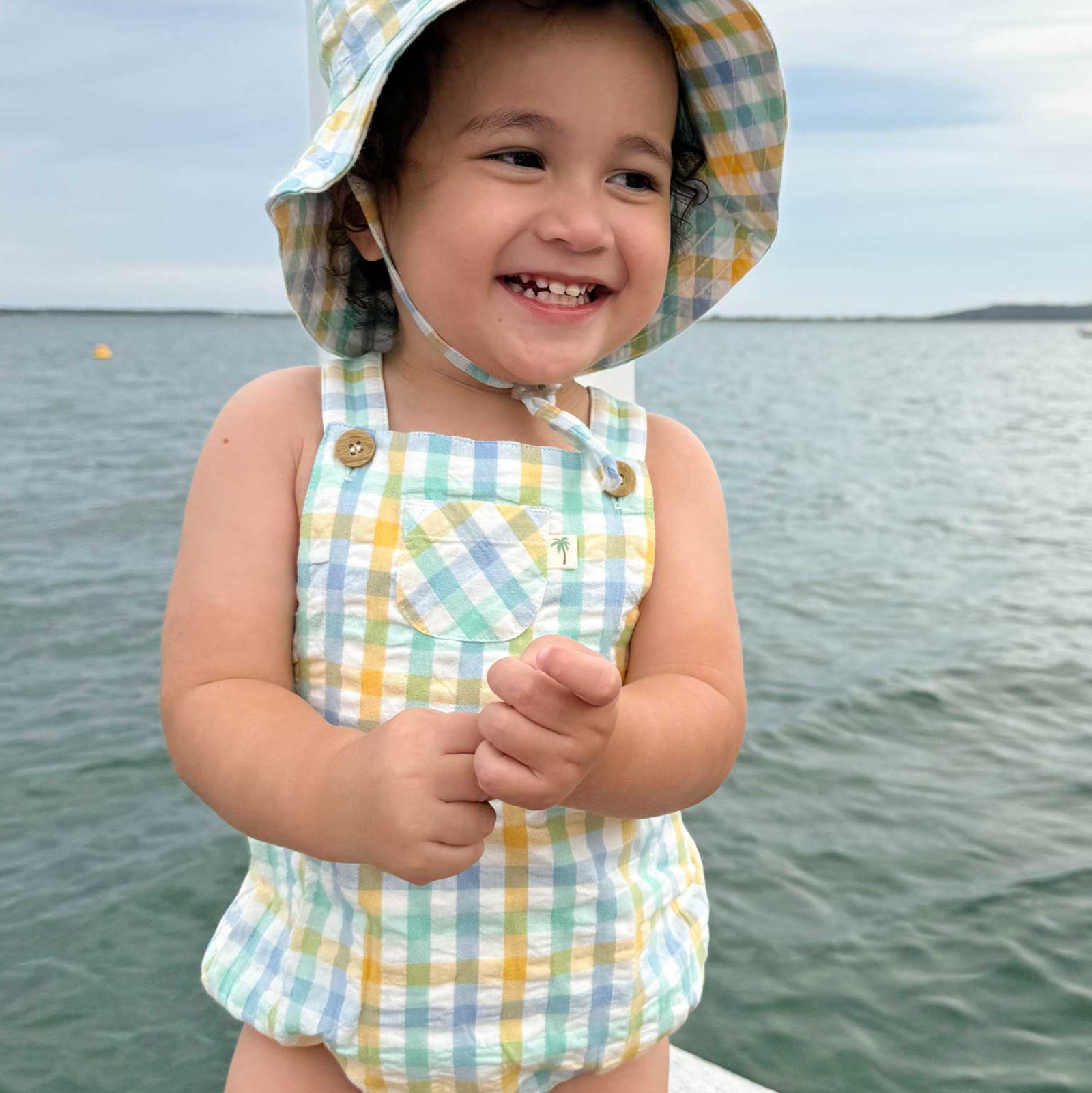 Purebaby Check Overalls