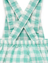 Purebaby Lagoon Gingham Linen Blend Overalls