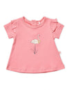 Marquise  Flamingo Frill Tee and Legging Set in Dusty Pink/Flamingo