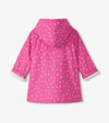 Hatley Tiny Dots Colour Changing Sherpa Splash Jacket - Rose Violet