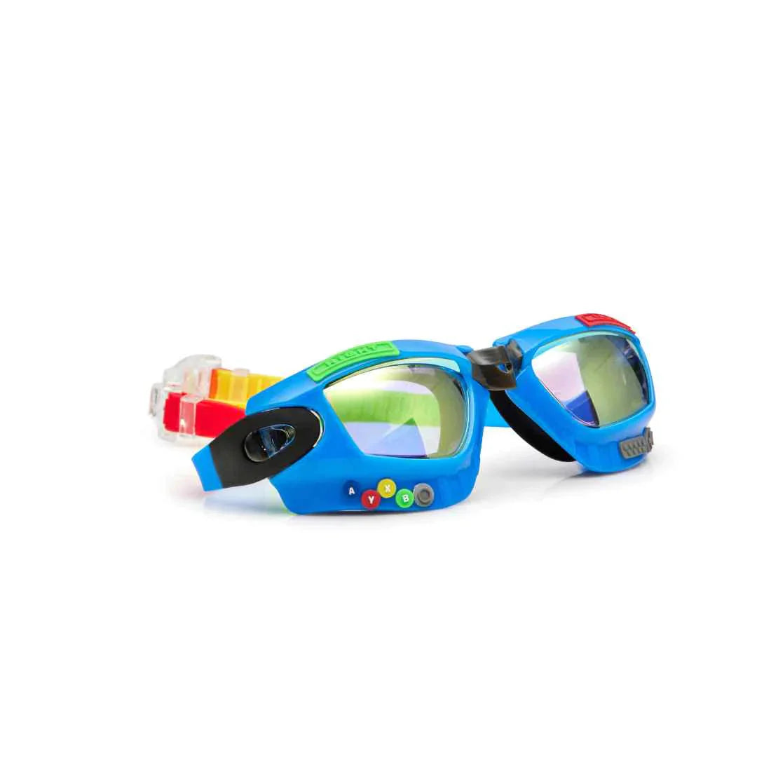 Gamer Console Blue Swim Goggles - Bling2o