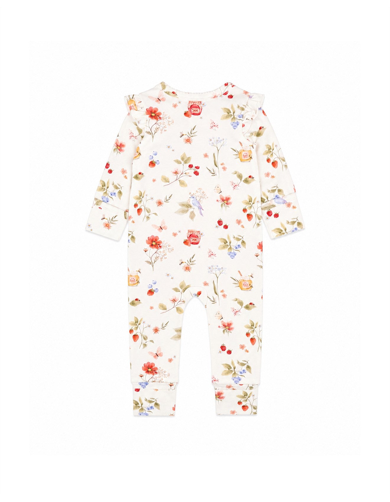 Poppy Print Organic LS Zipsuit