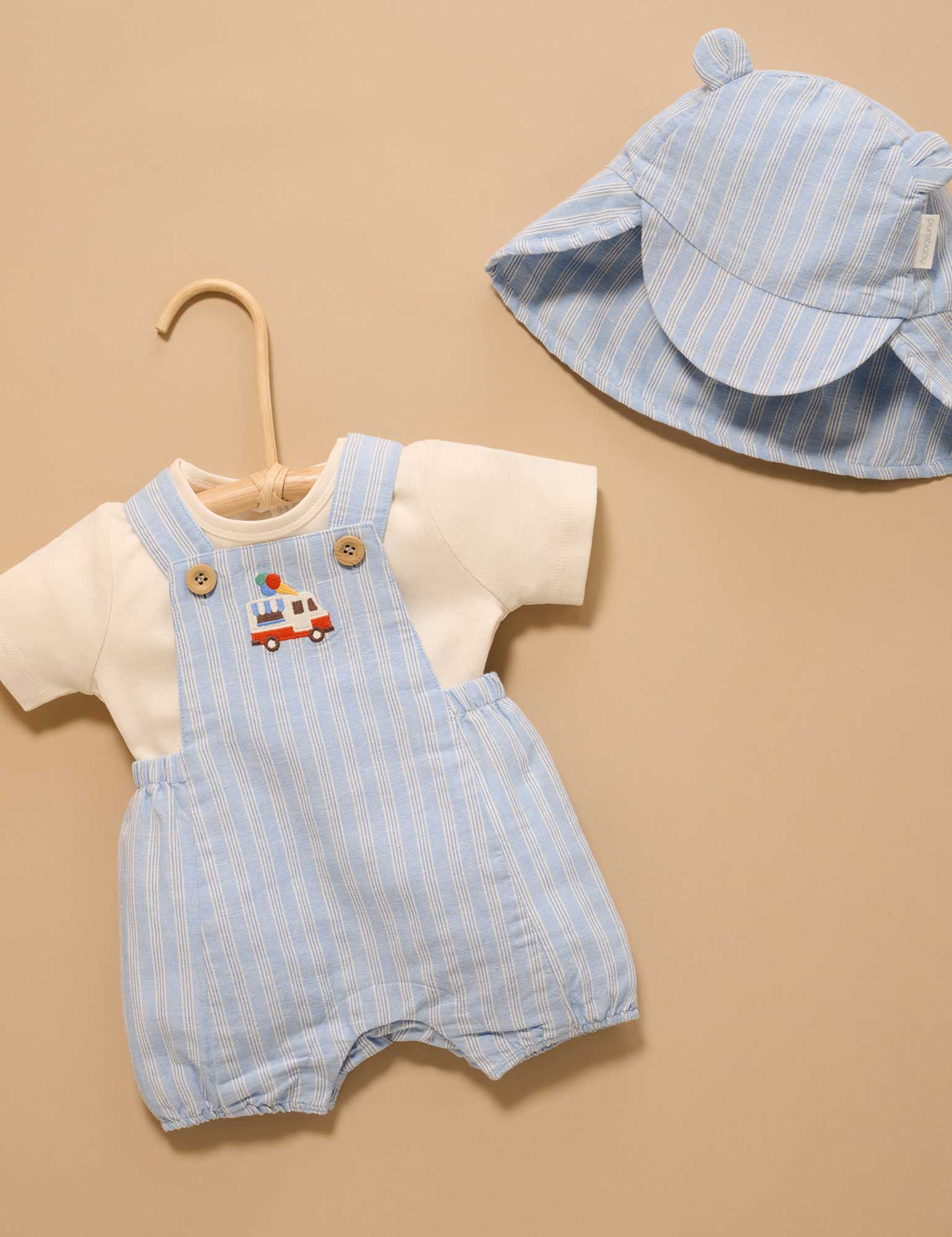 Purebaby Laguna Overall Set