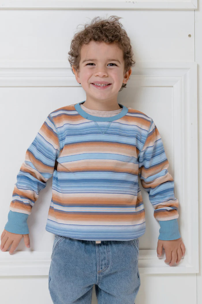 Milky Ombre Stripe Fleece Sweat