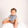 Cleo &amp; Bebe Baby Navy Blue Gingham - Waterproof Bandana Bib