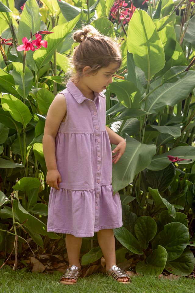 Milky Lilac Twill Dress