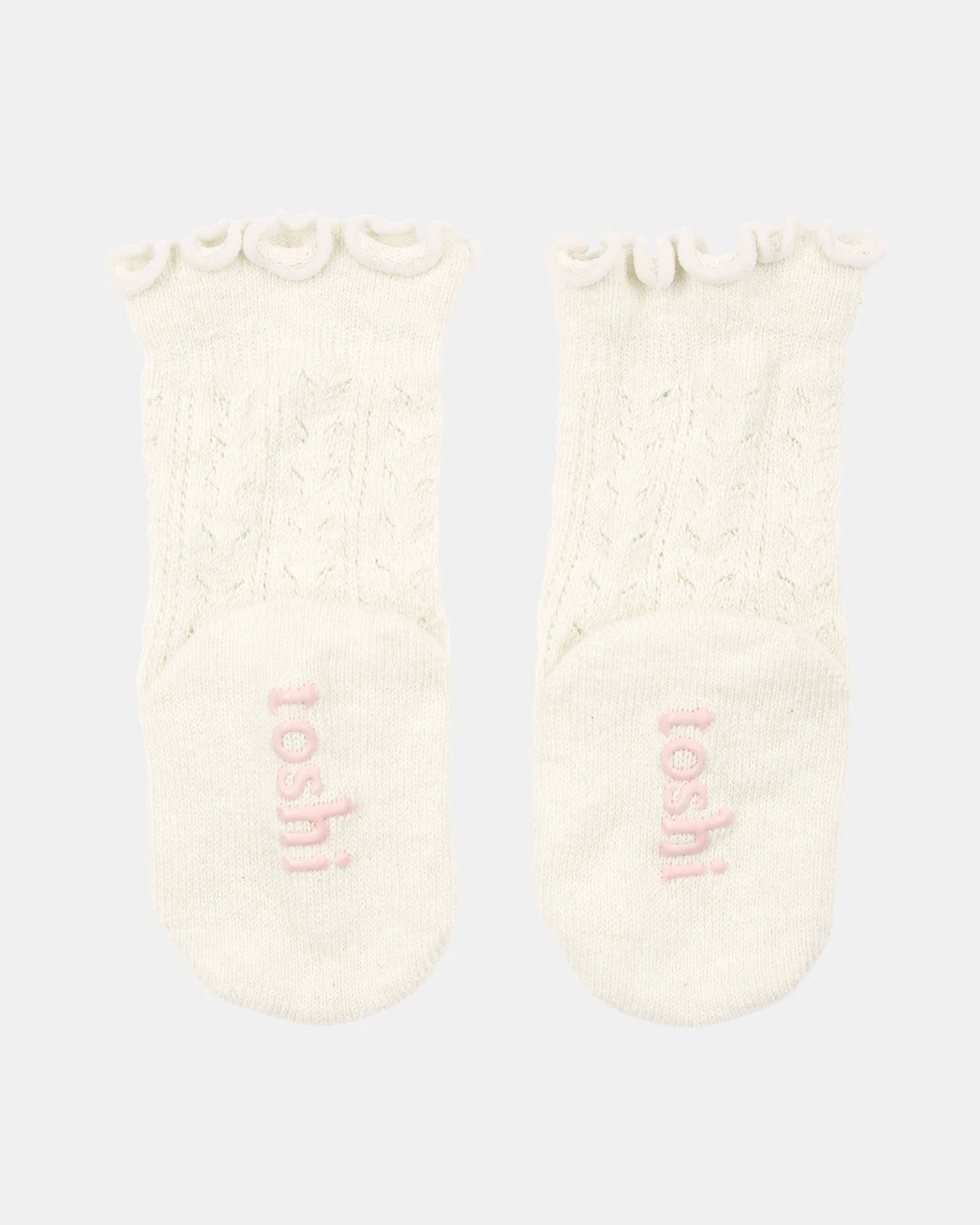 Toshi Organic Socks Knee Frilly Lace Cream