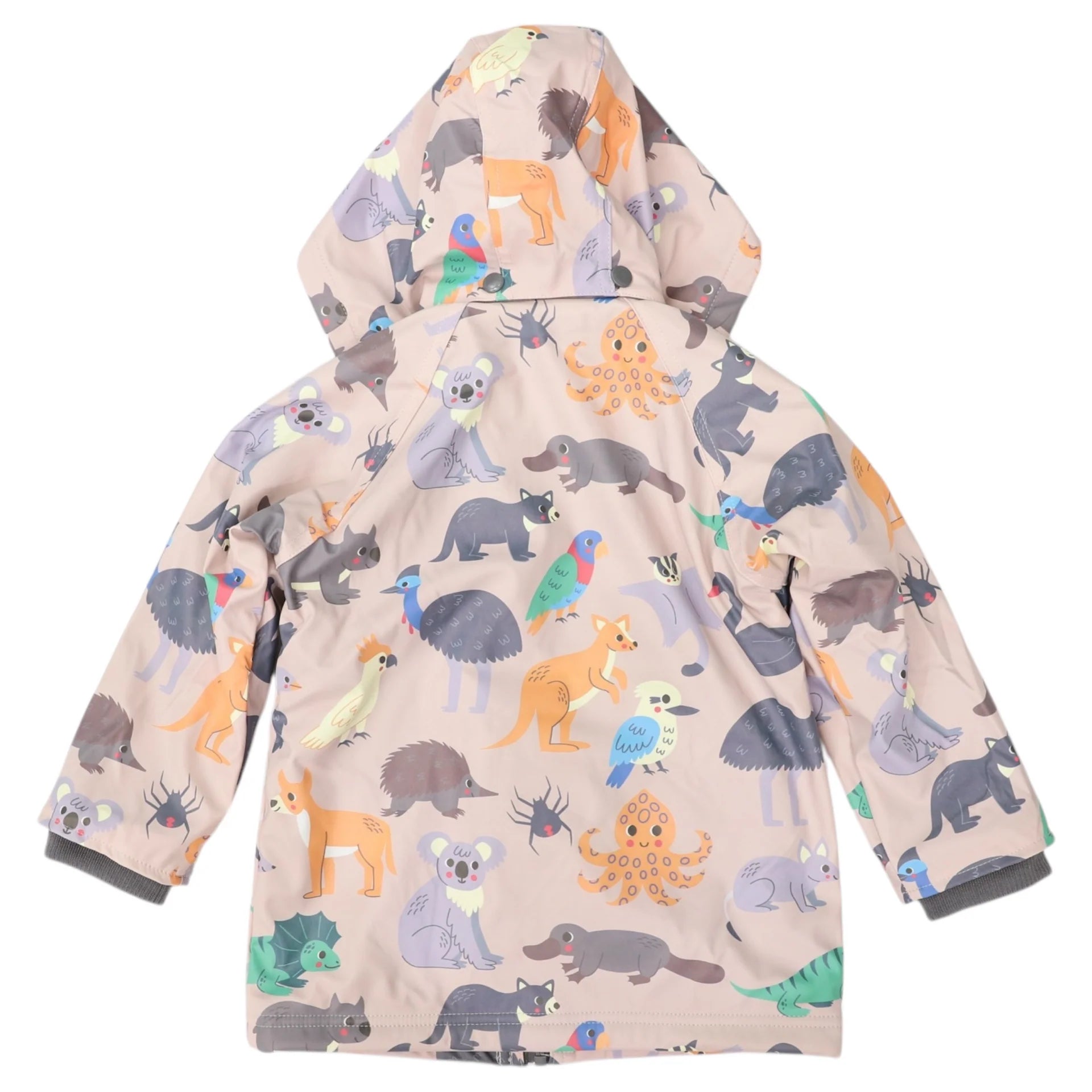 Korango Australian Animal Printed Raincoat - Beige
