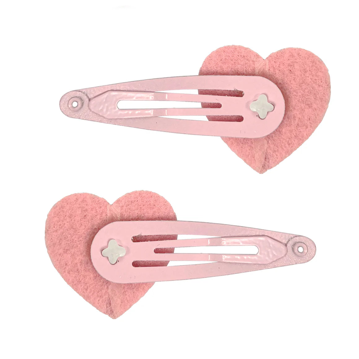 Pink Poppy Pink Rhinestone Heart Hair Clip