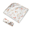 BUTTERFLY -Snuggle Hunny Organic Jersey Wrap &amp; Beanie Set