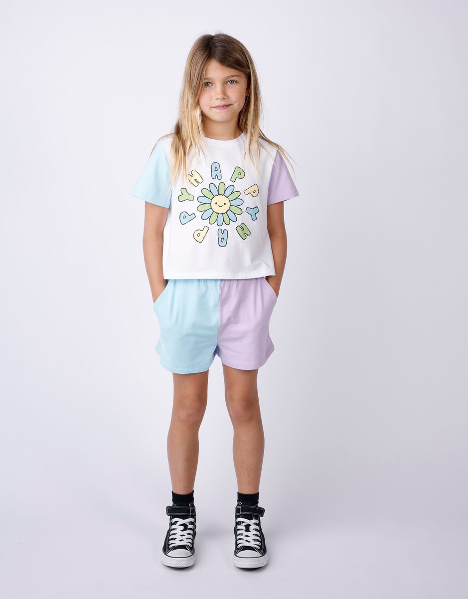 PRE-ORDER Minti Two Tone Short -Aqua/Purple