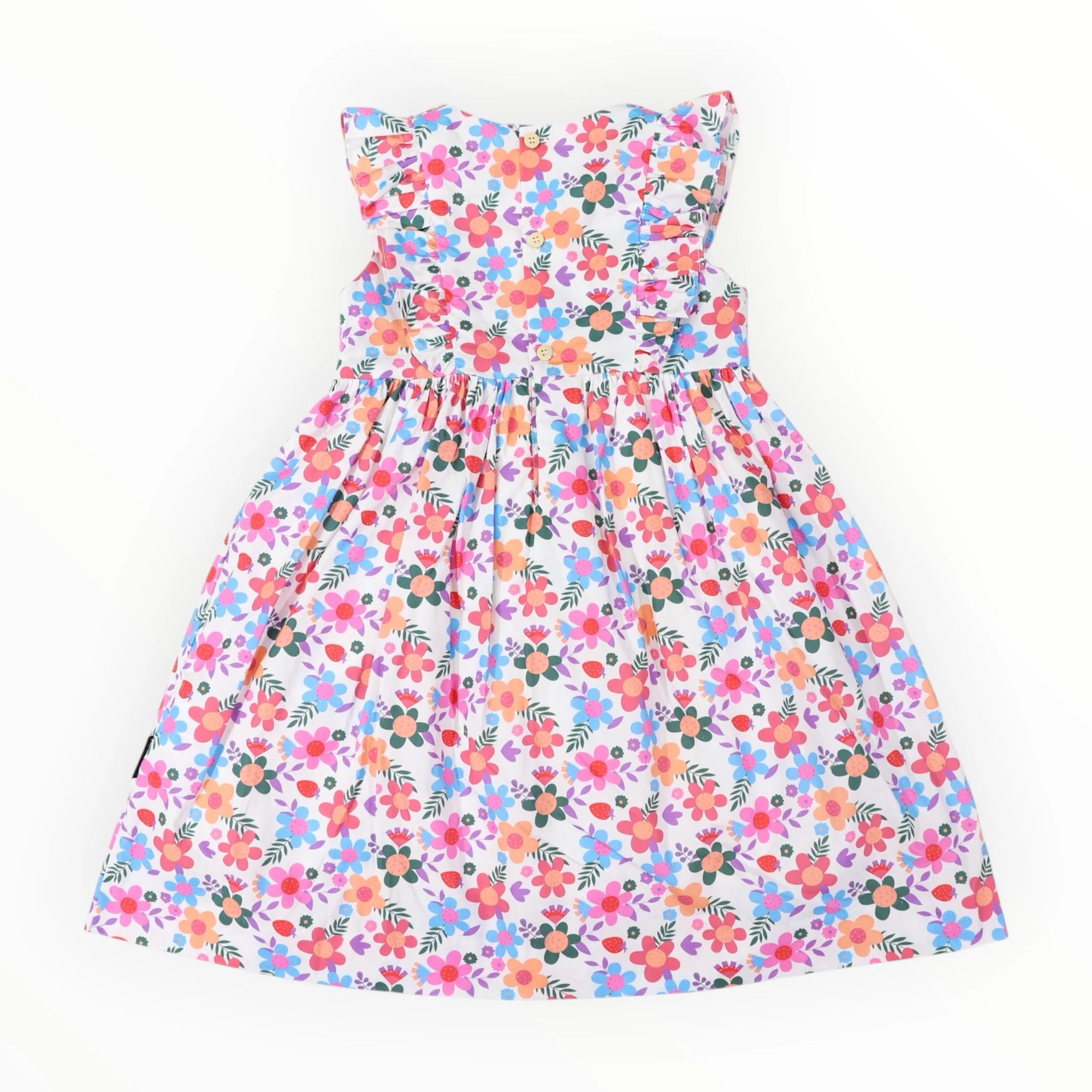 Smocked Bold Floral Dress