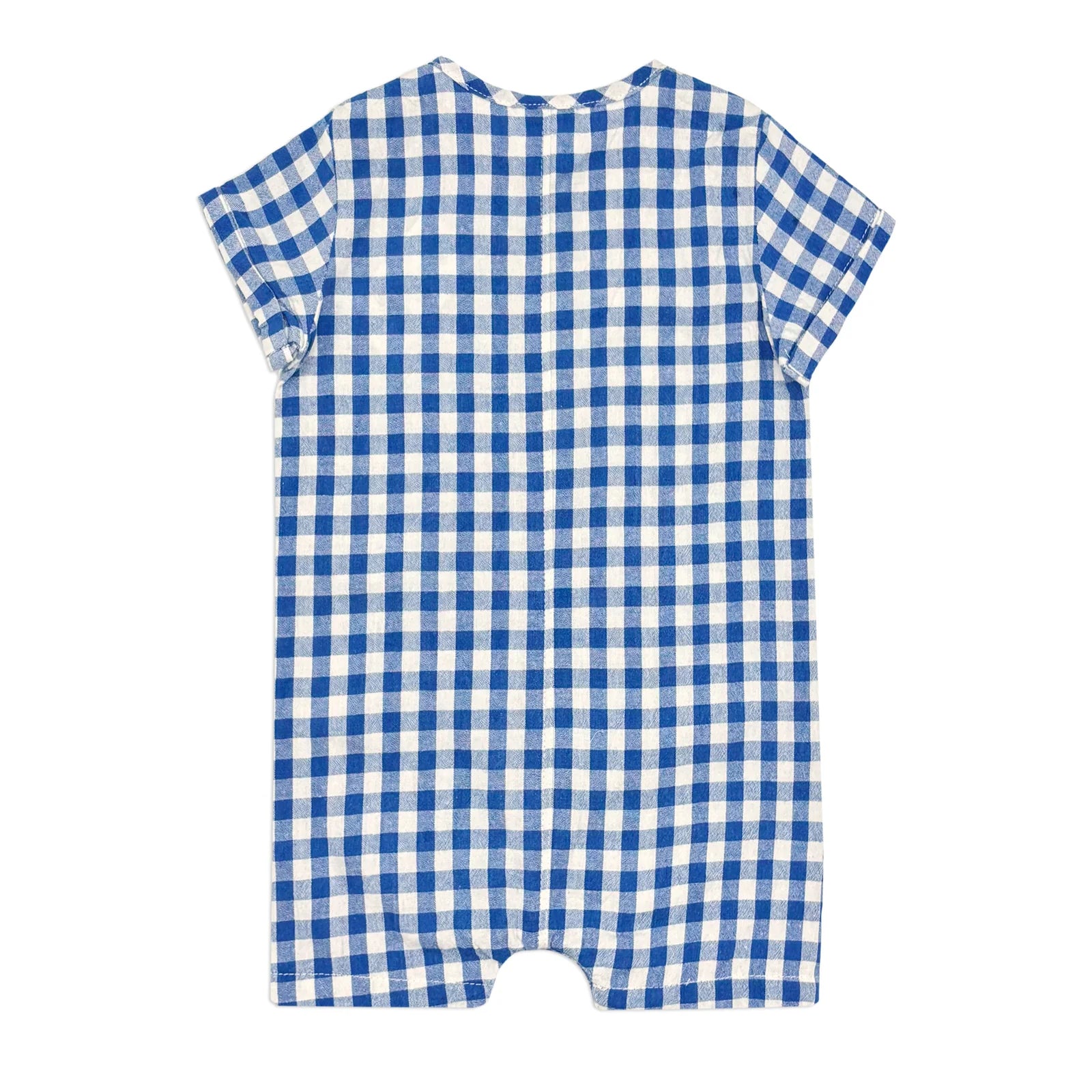 Milky Blue Checked Romper