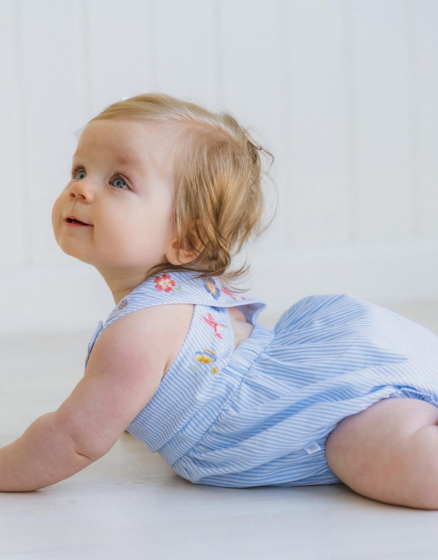 Fox &amp; Finch Songbird Stripe Embroidered Bodysuit